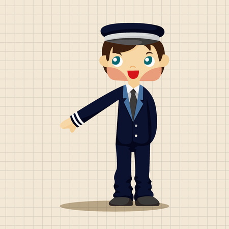 flight captain theme elementsのイラスト素材