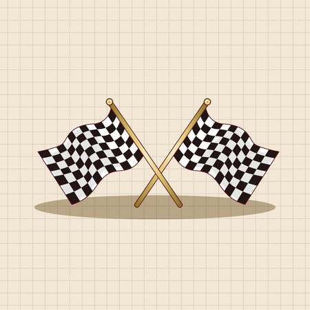 f1 racing theme elementsのイラスト素材