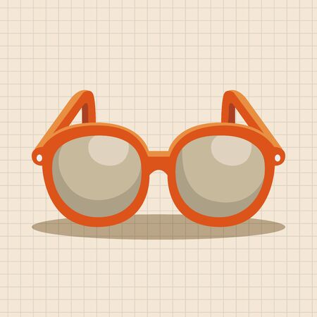 glasses theme elementsのイラスト素材