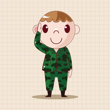 people theme soldier elementsのイラスト素材
