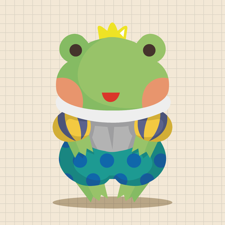 frog prince theme elementsのイラスト素材