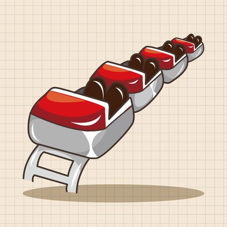 Amusement park facilities theme elementsのイラスト素材