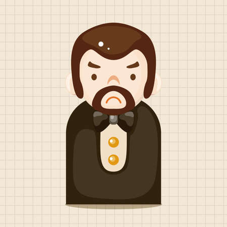 casino security guard theme elementsのイラスト素材