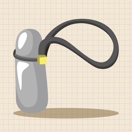 Travel equipment water bottle theme elementsのイラスト素材