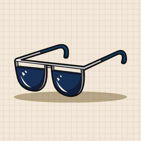 sun glasses theme elementsのイラスト素材
