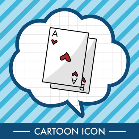 casino poker card theme elementsのイラスト素材
