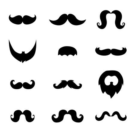 Mustache Set Illustration vector Design Mustache Beard iconのイラスト素材