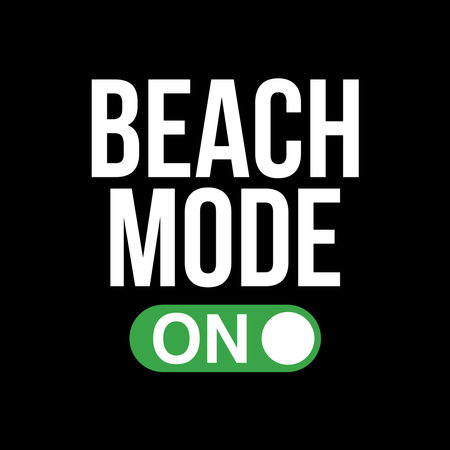 Beach mode on Typography vector Design can print on t-shirt banner posterのイラスト素材