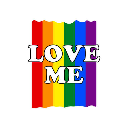 Love me Pride Colors T-shirt Design Typography Vector Illustration Design Can Print on t-shirt Poster banners Pride monthのイラスト素材