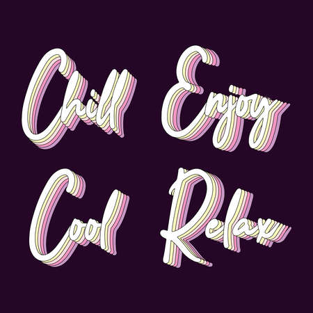 Chill Enjoy Cool Relax T-shirt Design Typography Vector Design Retro Styleのイラスト素材