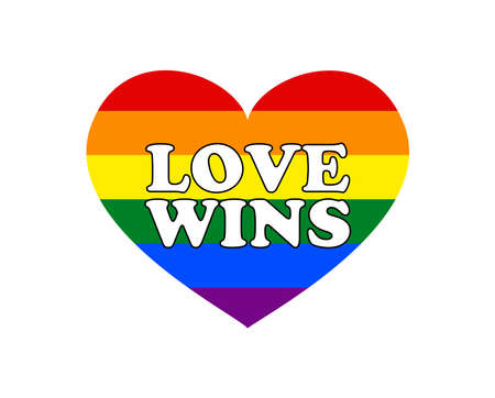Love Wins Pride T-shirt Design Typography Vector Illustration Design Can Print on t-shirt Poster banners Pride monthのイラスト素材
