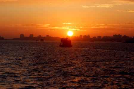 Sunsets: a time when daylight fades and the sun is no longer visible.の写真素材