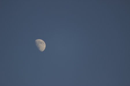 The Moon is Earth's only natural satellite and the fifth largest moon in the solar systemの写真素材