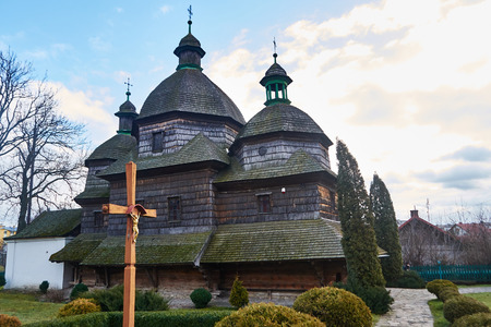 Exterior of the Madonna Nativity Wooden Church ( Holy Trinity Church). Part of the The Wooden...