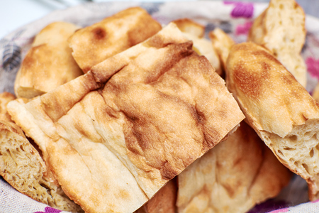 Caucasian bread pita bread made from flour and water
