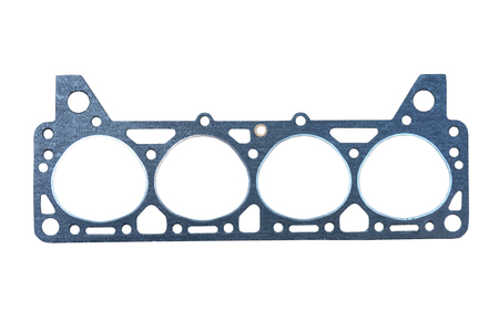 Cylinder head gasket on a white backgroundの写真素材