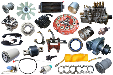 collage parts for auto isolated on whiteの写真素材