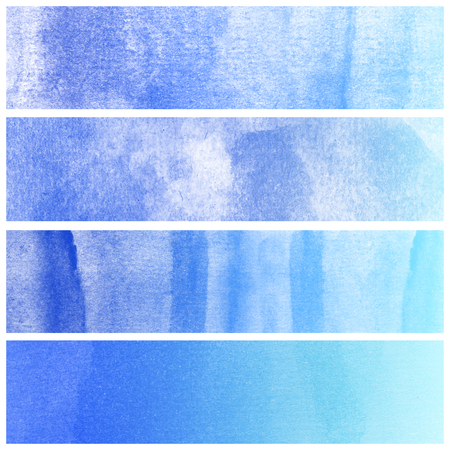 Abstract watercolor set on white background and this is watercolor stains.の写真素材