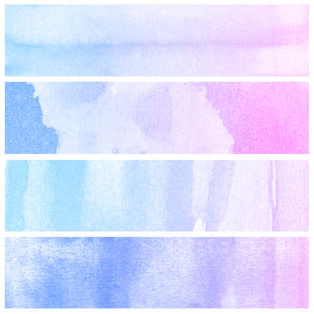 Abstract watercolor set on white background and this is watercolor stains.の写真素材