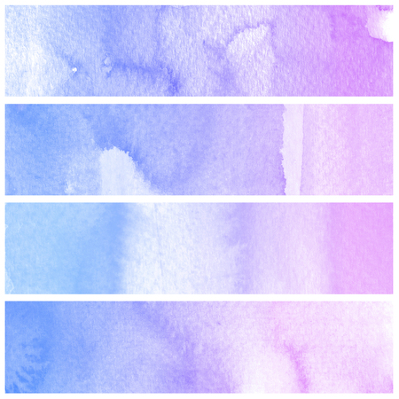 Abstract watercolor set on white background and this is watercolor stains.の写真素材