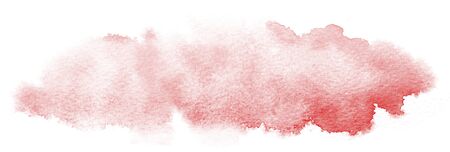 Abstract red watercolor on white background.This is watercolor stain.It is drawn by hand.の写真素材