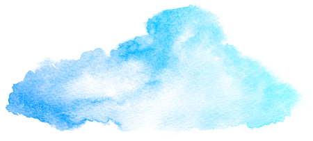Abstract blue watercolor on white background.の写真素材