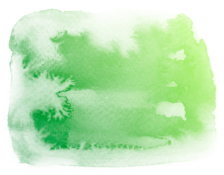 Abstract green watercolor on white background.The color splashing on the paper.It is a hand drawn.の写真素材