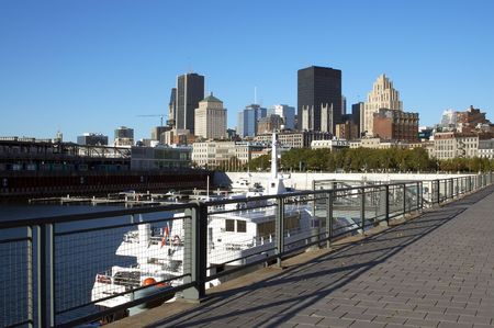 A view of Montreal Downtown from the Old Port A view of Montreal Downtown from the Old Port