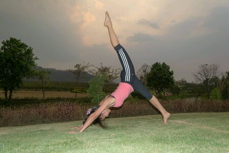 Woman doing yoga