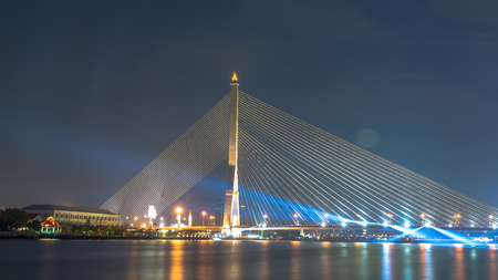 Mega bridge in Bangkok,Thailand (Rama 8 Bridge)の写真素材