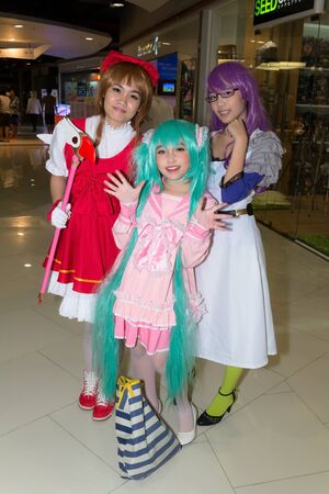Bangkok  NOVEMBER 02: An unidentified Japanese anime cosplay pose on November 02 2014 at GATEWAY EKAMAI Bangkok Thailand.のeditorial素材