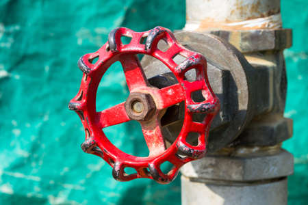 Water valve and steel pipeの写真素材