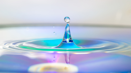 Water drop in Colorful multicoloredの写真素材
