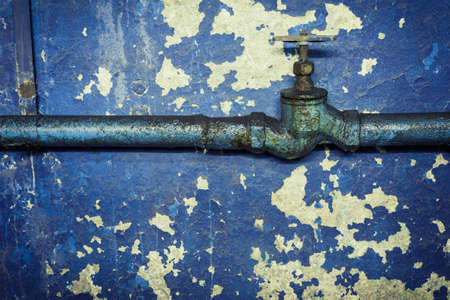 Rusty steel water-main pipe