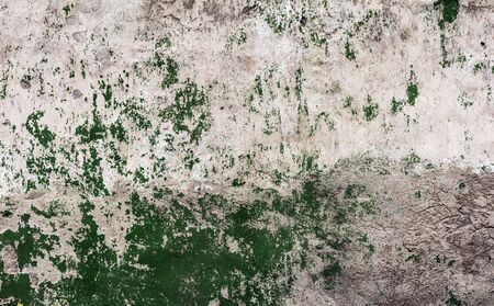 Concrete wall covered with old paintの写真素材