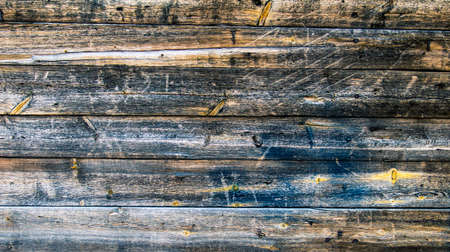 The old texture of wooden planks with a natural patternの写真素材