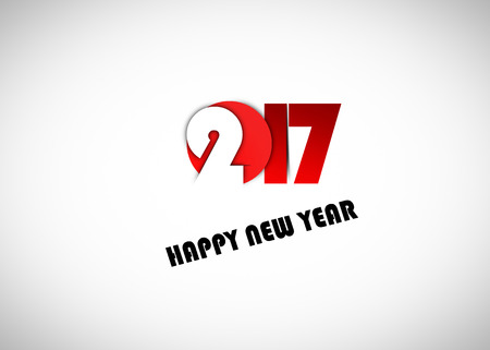 Happy new year 2017 greeting card. Abstract 2017 background
