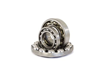 ball bearing isolated on white backgroundの写真素材