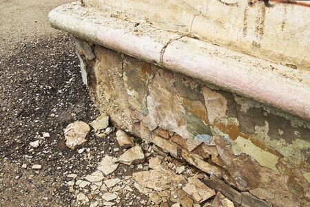destroyed plaster buildingsの写真素材