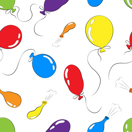 Balloons. Simple background with balloons. Vector illustration.のイラスト素材
