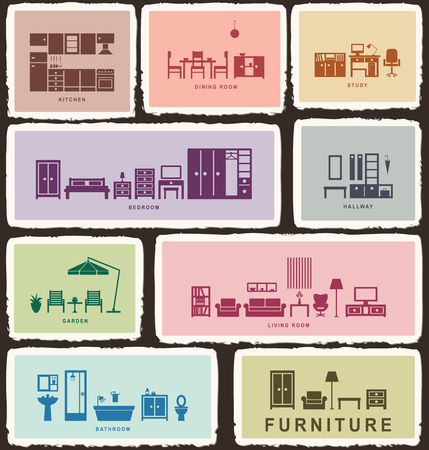 Furniture icons with tattered edge 2
のイラスト素材