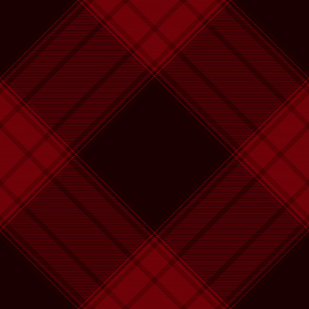 Tartan inspired red and black abstract geometric vector seamless pattern backgroundのイラスト素材