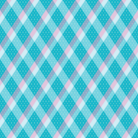 Pastel diagonal tartan inspired vector seamless pattern background 1のイラスト素材