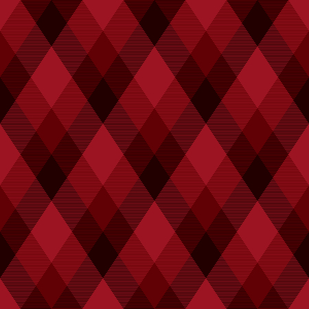Diagonal black and red tartan vector seamless pattern background 1のイラスト素材
