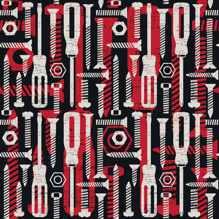 Scratched seamless pattern with screws and screwdrivers 2
のイラスト素材
