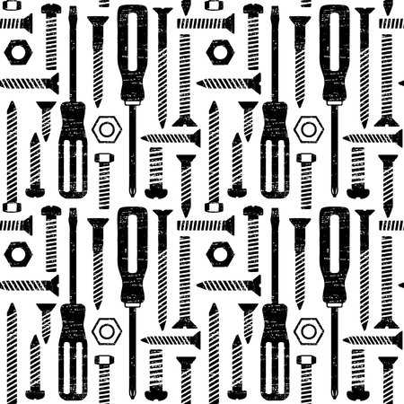 Scratched seamless pattern with screws and screwdrivers 1
のイラスト素材