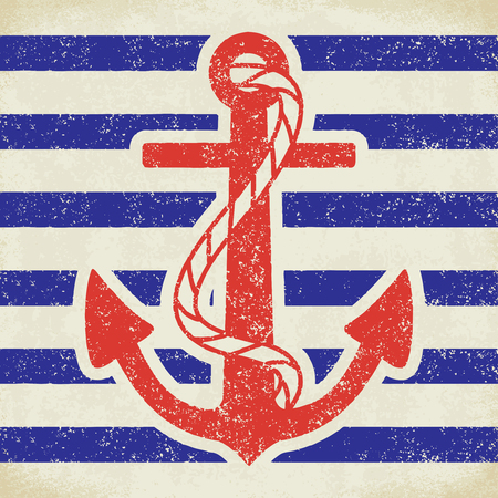 Anchor on grunge background vintage vector illustration 2
のイラスト素材