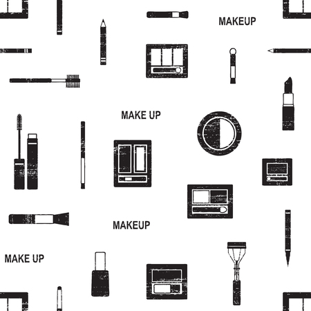 Scratched vector seamless pattern with makeup objects
のイラスト素材