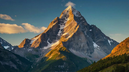 Matterhorn, Zermatt, Switzerland. Panoramic viewの写真素材