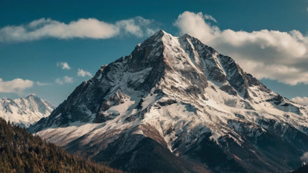 Panoramic view of Matterhorn peak in Zermatt, Switzerlandの写真素材